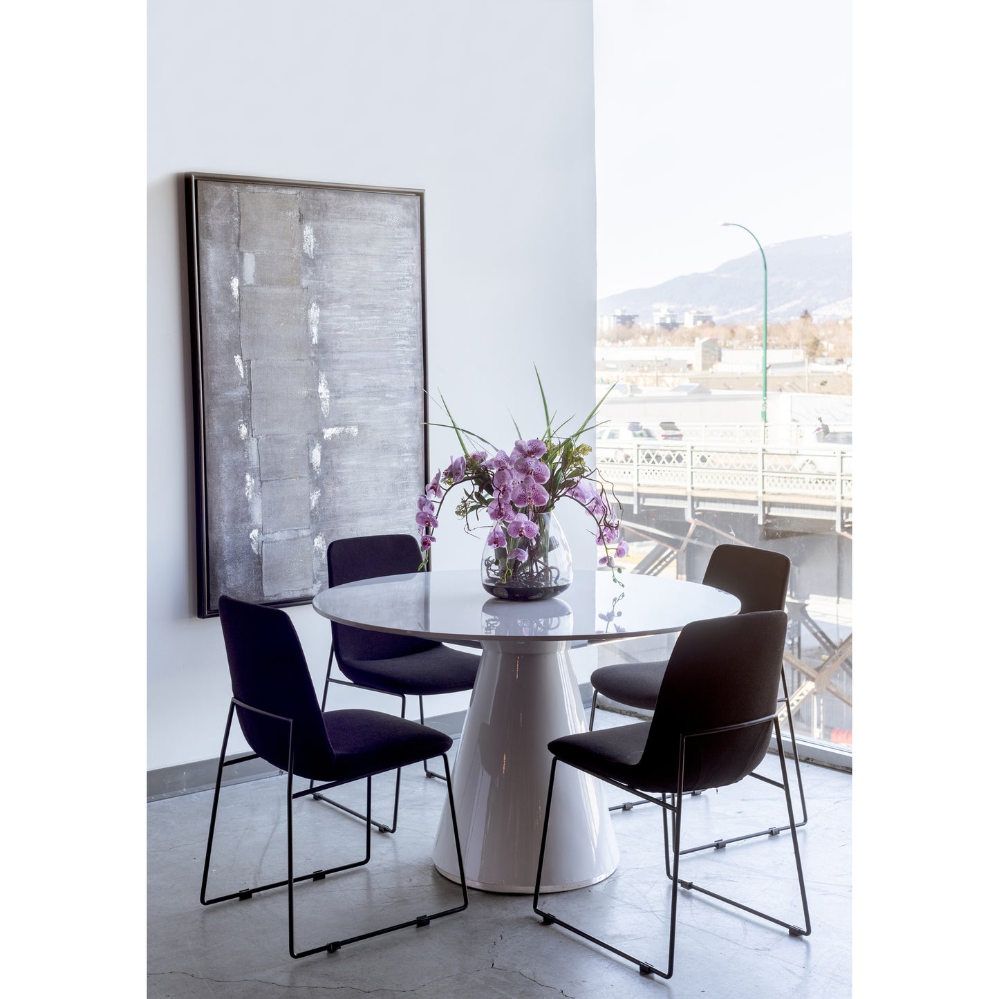 Otago Round Dining Table White by Moe's Home