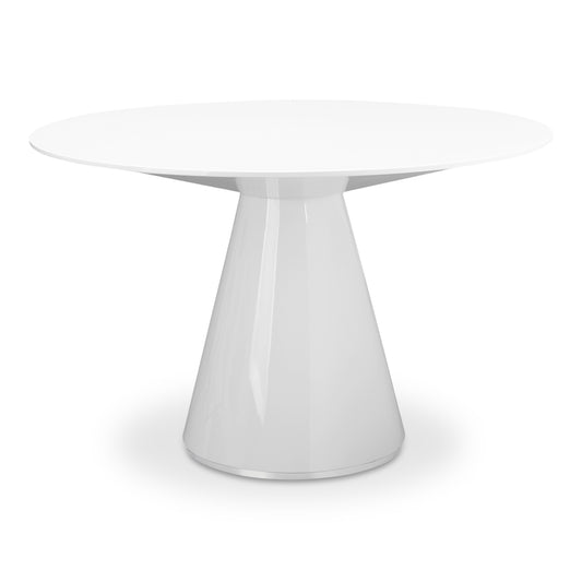 Otago 47In Round  Dining Table White | White