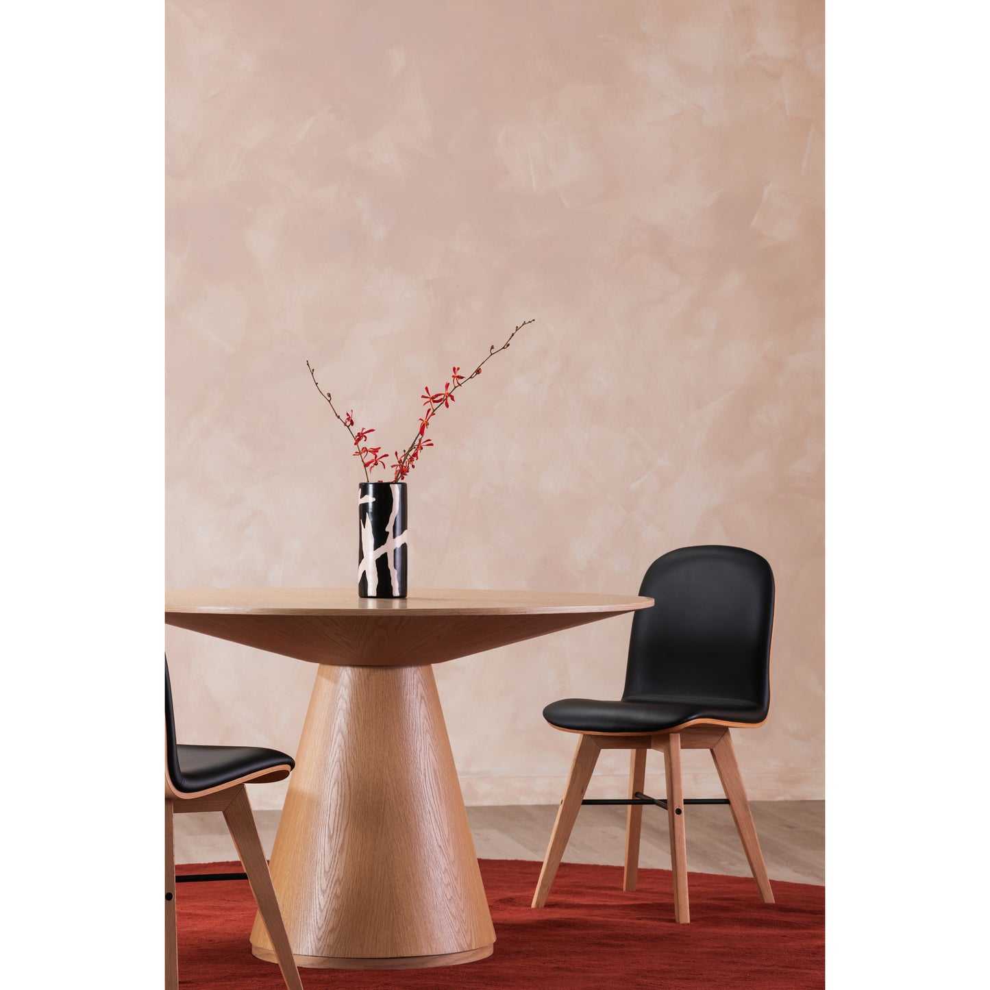 Otago Round Dining Table Natural Oak by Moe's Home