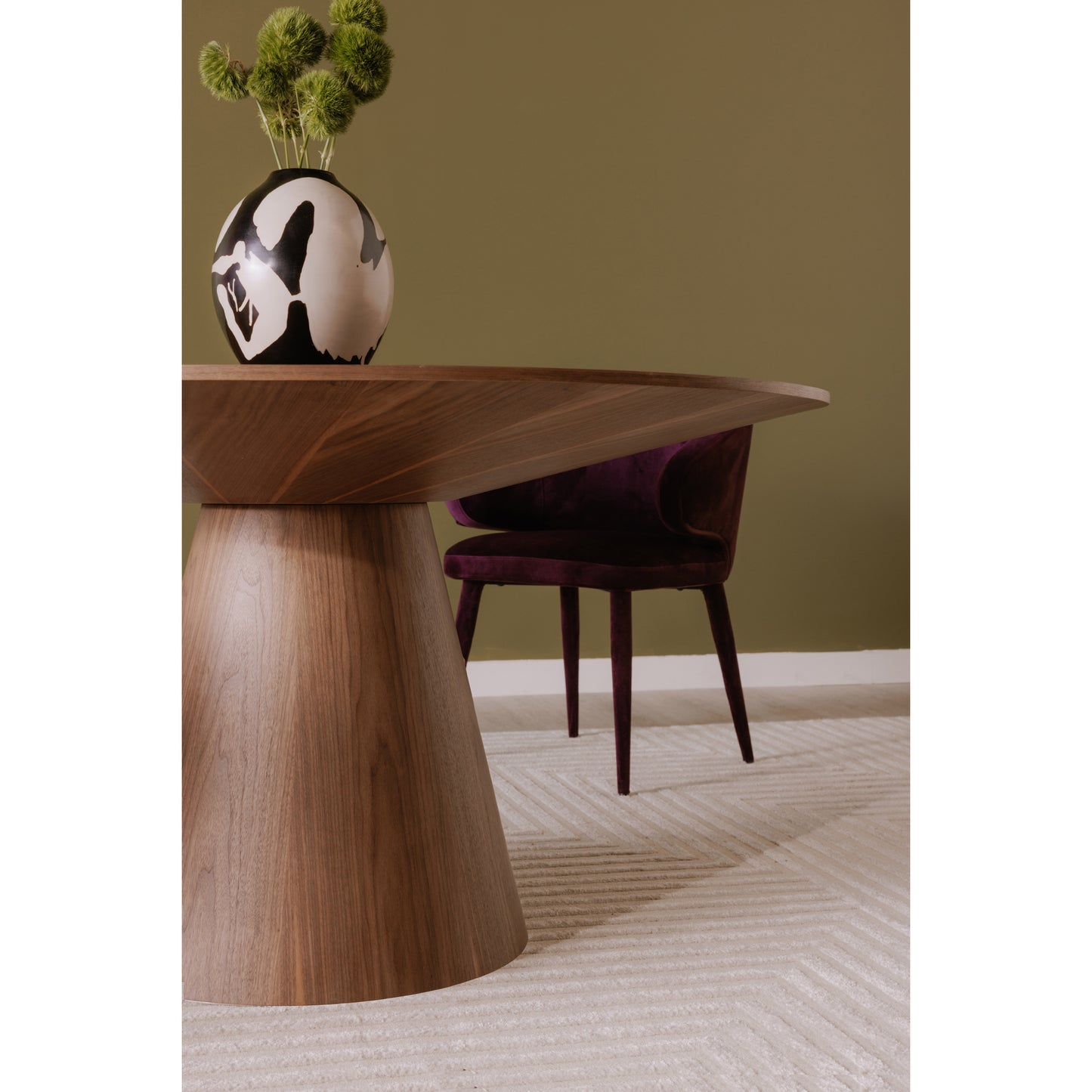 Otago Round 54In Dining Table Walnut Brown by Moe's Home