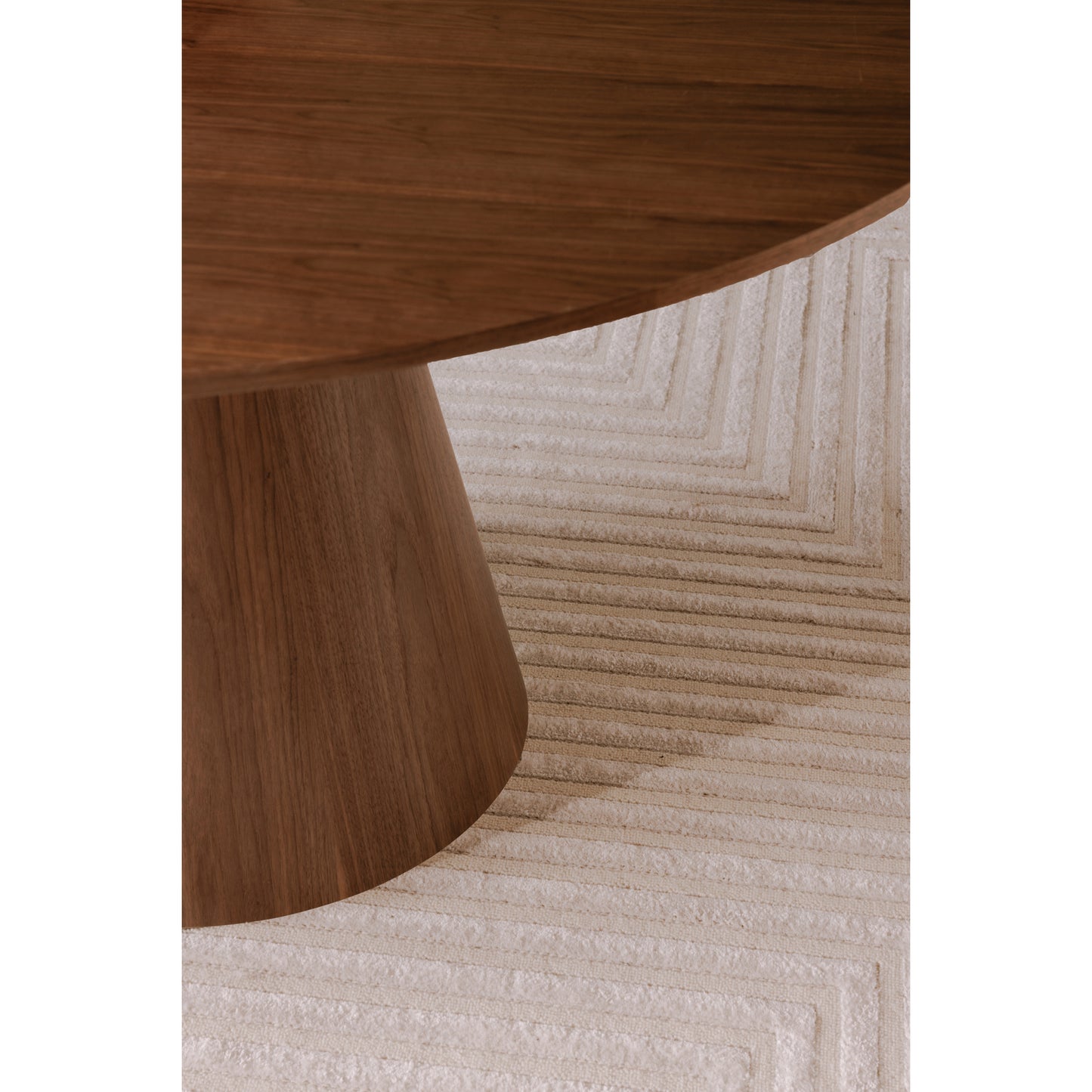 Otago Round 54In Dining Table Walnut Brown by Moe's Home