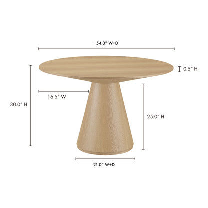 Otago Round 54In Dining Table