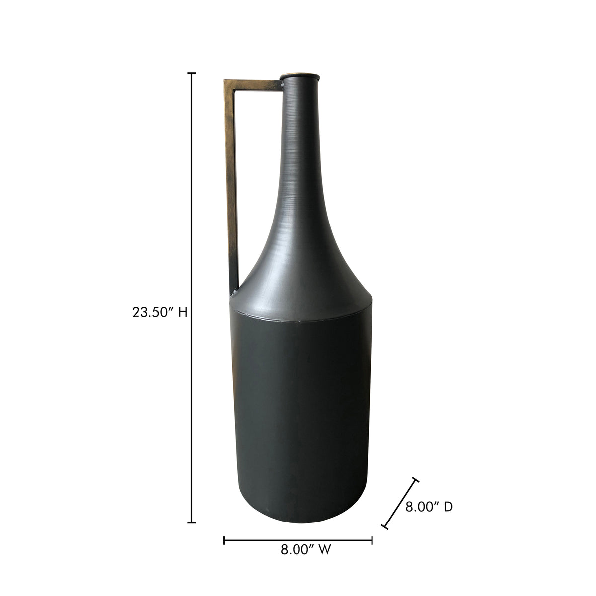 Primus Metal Vase Black by Moe's Home