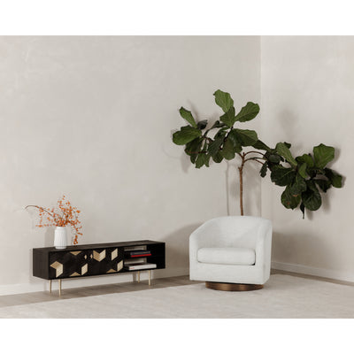 Oscy Swivel Chair Splashed White by Moe's Home