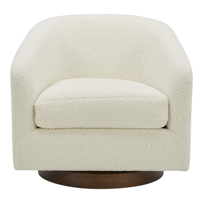 Oscy Swivel Chair Vegan Shearling White | White