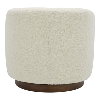Oscy Swivel Chair Vegan Shearling White by Moe's Home