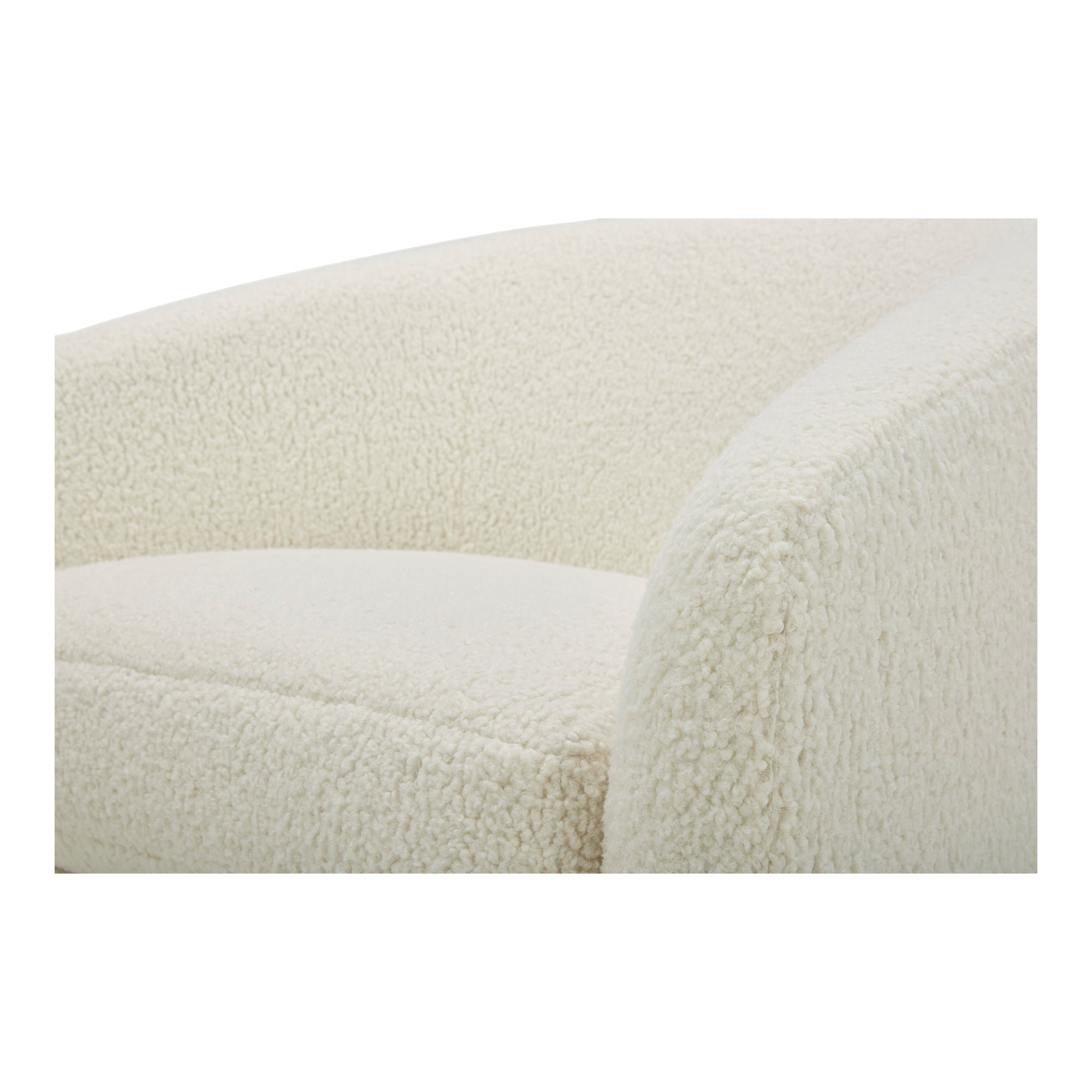 Oscy Swivel Chair Vegan Shearling White