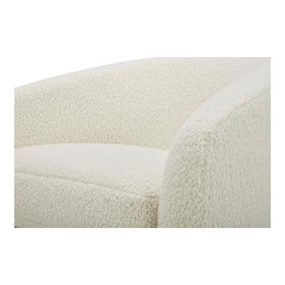 Oscy Swivel Chair Vegan Shearling White by Moe's Home