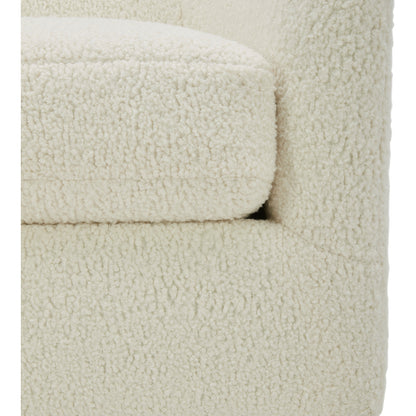 Oscy Swivel Chair Vegan Shearling White