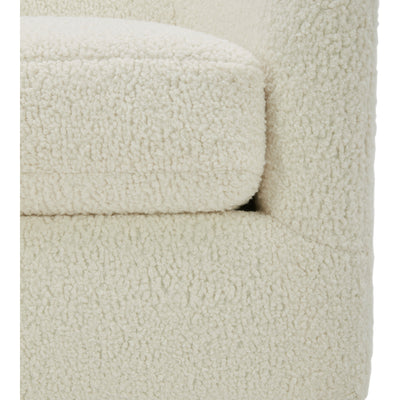 Oscy Swivel Chair Vegan Shearling White by Moe's Home