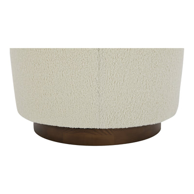 Oscy Swivel Chair Vegan Shearling White by Moe's Home