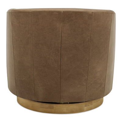 Oscy Leather Swivel Chair Tan by Moe's Home