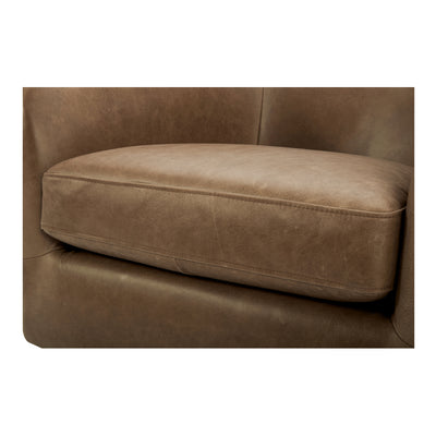 Oscy Leather Swivel Chair Tan by Moe's Home