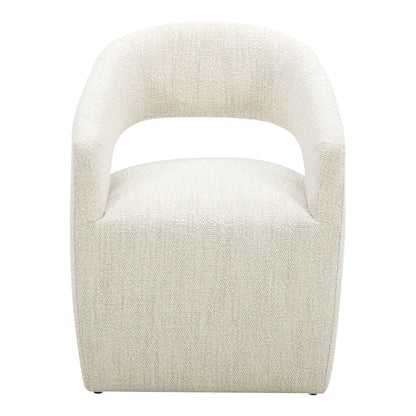 Barrow Rolling Dining Chair White Mist | White