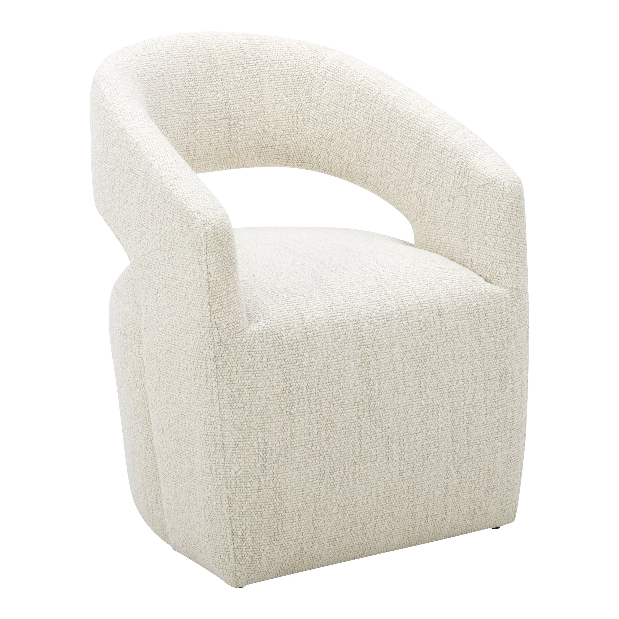 Barrow Rolling Dining Chair White Mist