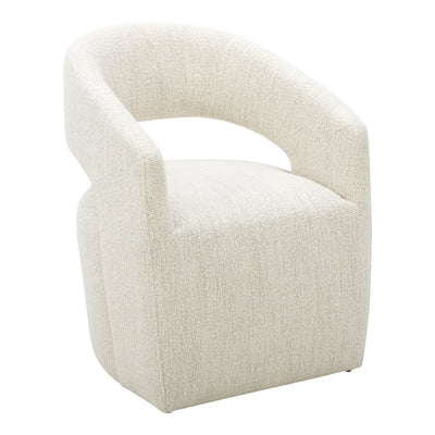 Barrow Rolling Dining Chair White Mist by Moe's Home