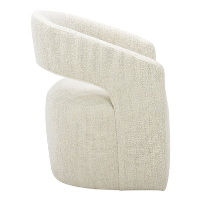 Barrow Rolling Dining Chair White Mist by Moe's Home