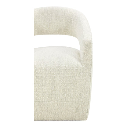 Barrow Rolling Dining Chair White Mist