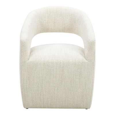 Barrow Rolling Dining Chair White Mist by Moe's Home