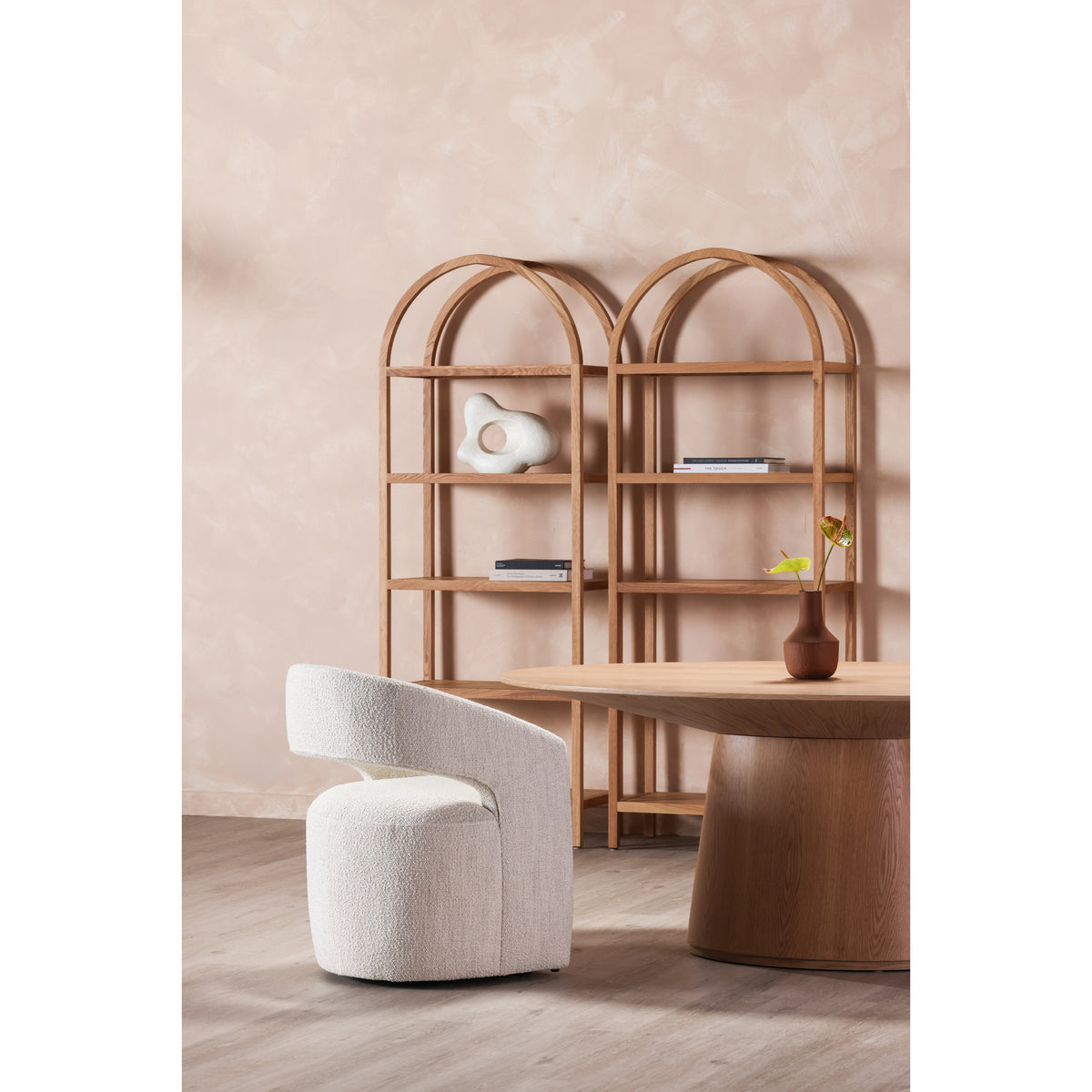 Barrow Rolling Dining Chair White Mist by Moe's Home