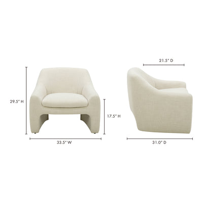 Kenzie Accent Chair Dune by Moe's Home