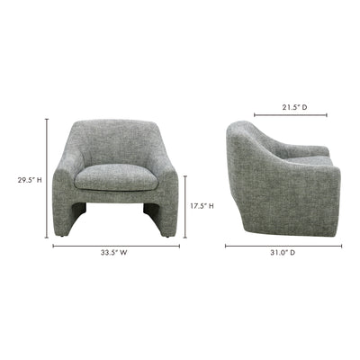 Kenzie Accent Chair Slated Moss by Moe's Home