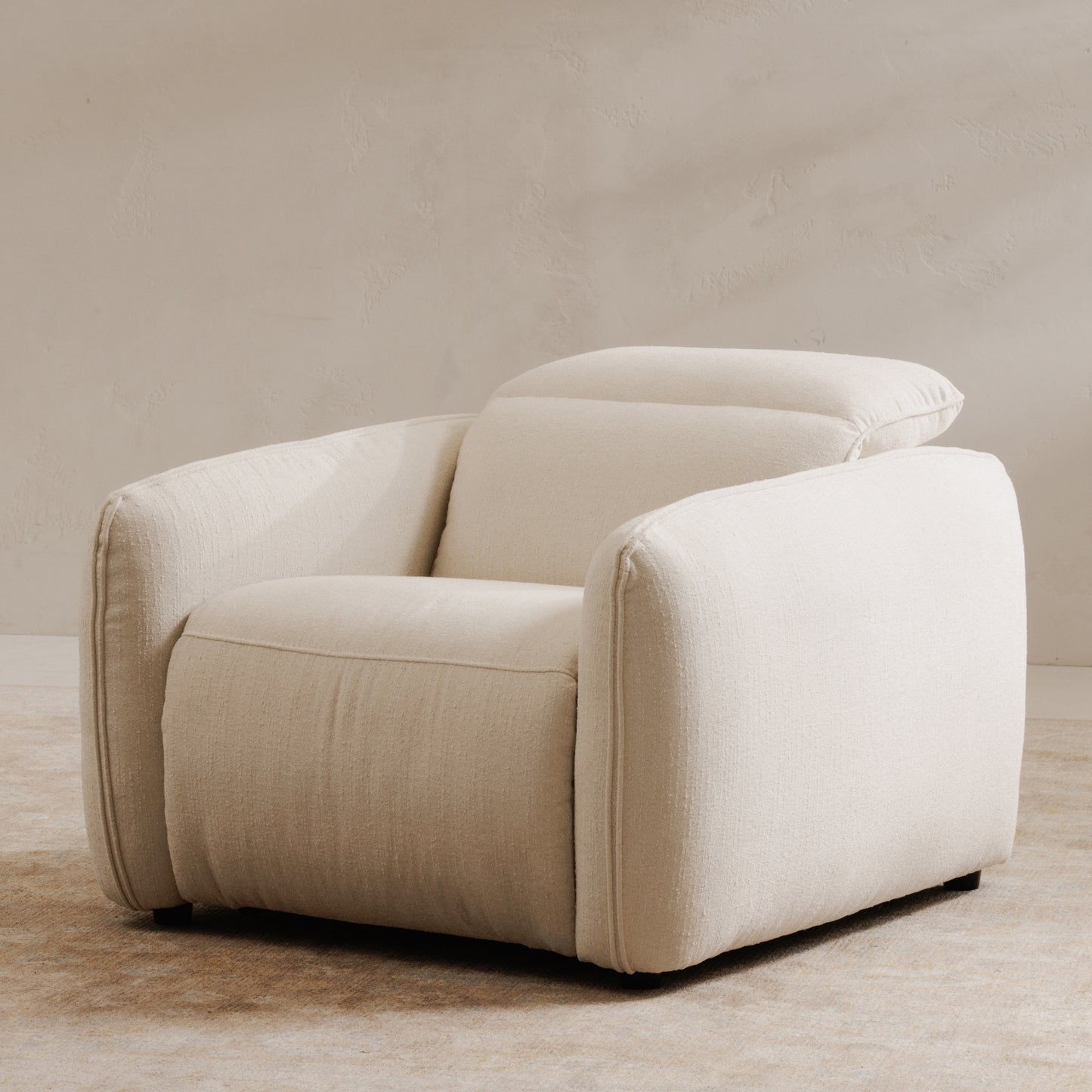 Eli Power Recliner Chair Warm White by Moe's Home
