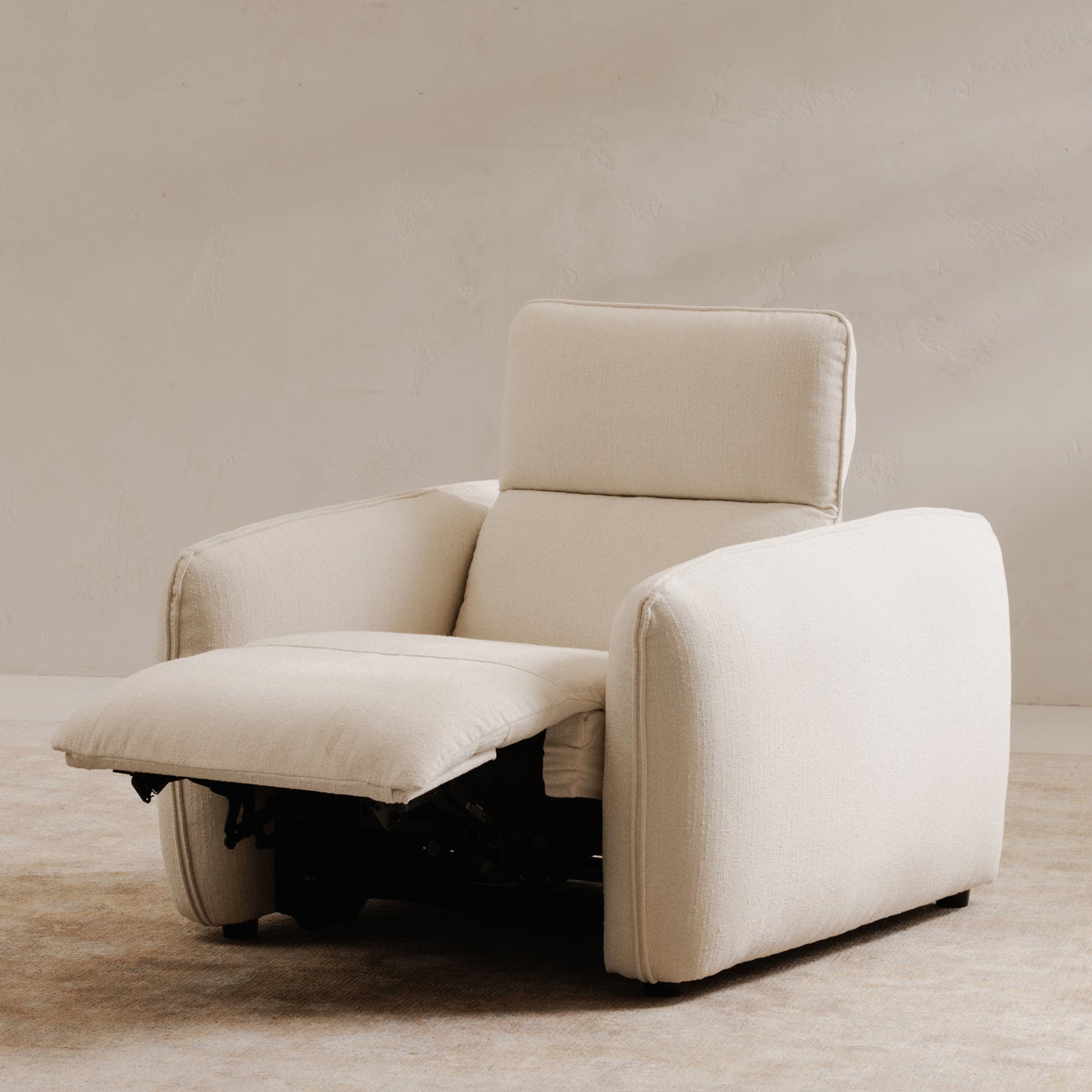 Eli Power Recliner Chair Warm White by Moe's Home