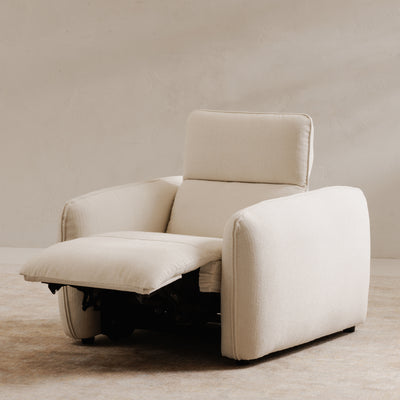 Eli Power Recliner Chair Warm White