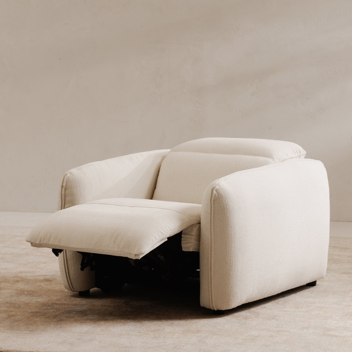 Eli Power Recliner Chair Warm White by Moe's Home