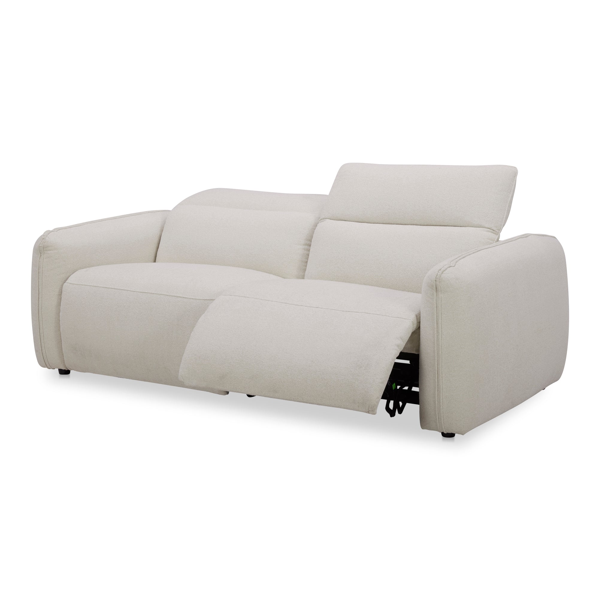 Eli Power Recliner Sofa Warm White | White