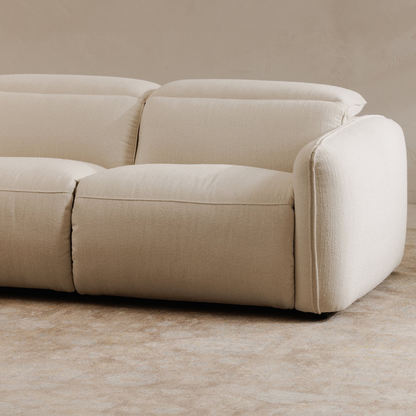 Eli Power Recliner Sofa Warm White by Moe's Home