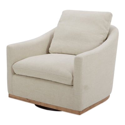 Linden Swivel Chair Soft Beige by Moe's Home