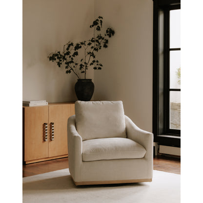 Linden Swivel Chair Soft Beige