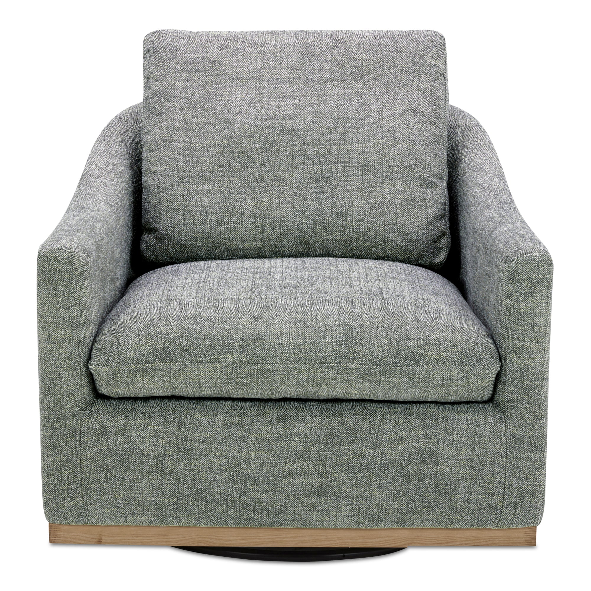 Linden Swivel Chair Slated Moss | Green