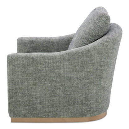 Linden Swivel Chair Slated Moss