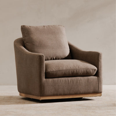Linden Swivel Chair Soft Taupe by Moe's Home