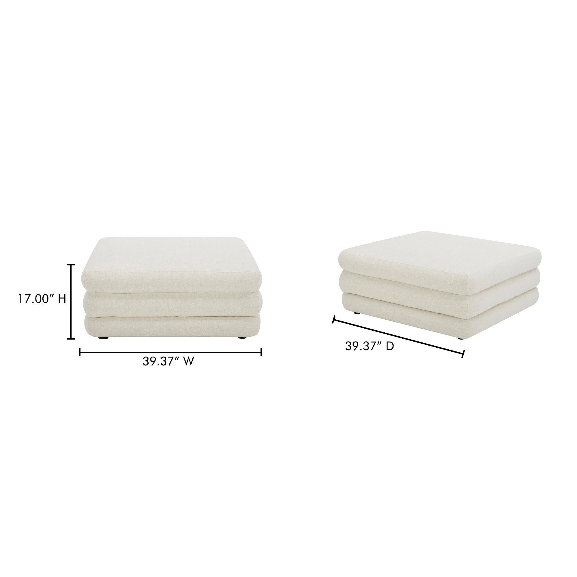 Lowtide Ottoman Warm White