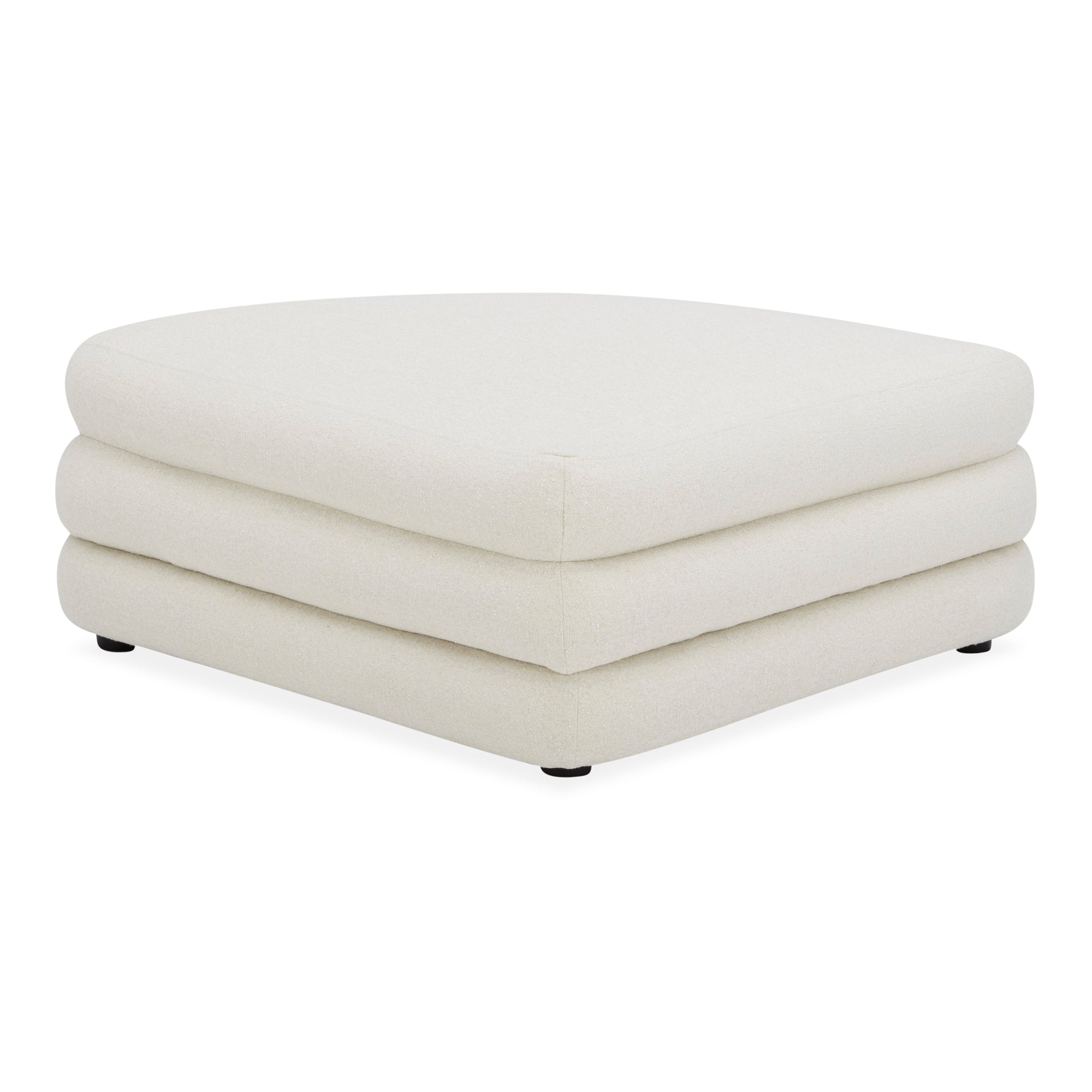 Lowtide Curved Ottoman Warm White | White