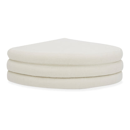 Lowtide Curved Ottoman Warm White