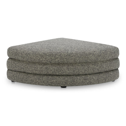 Lowtide Curved Ottoman Stone Tweed | Multicolor