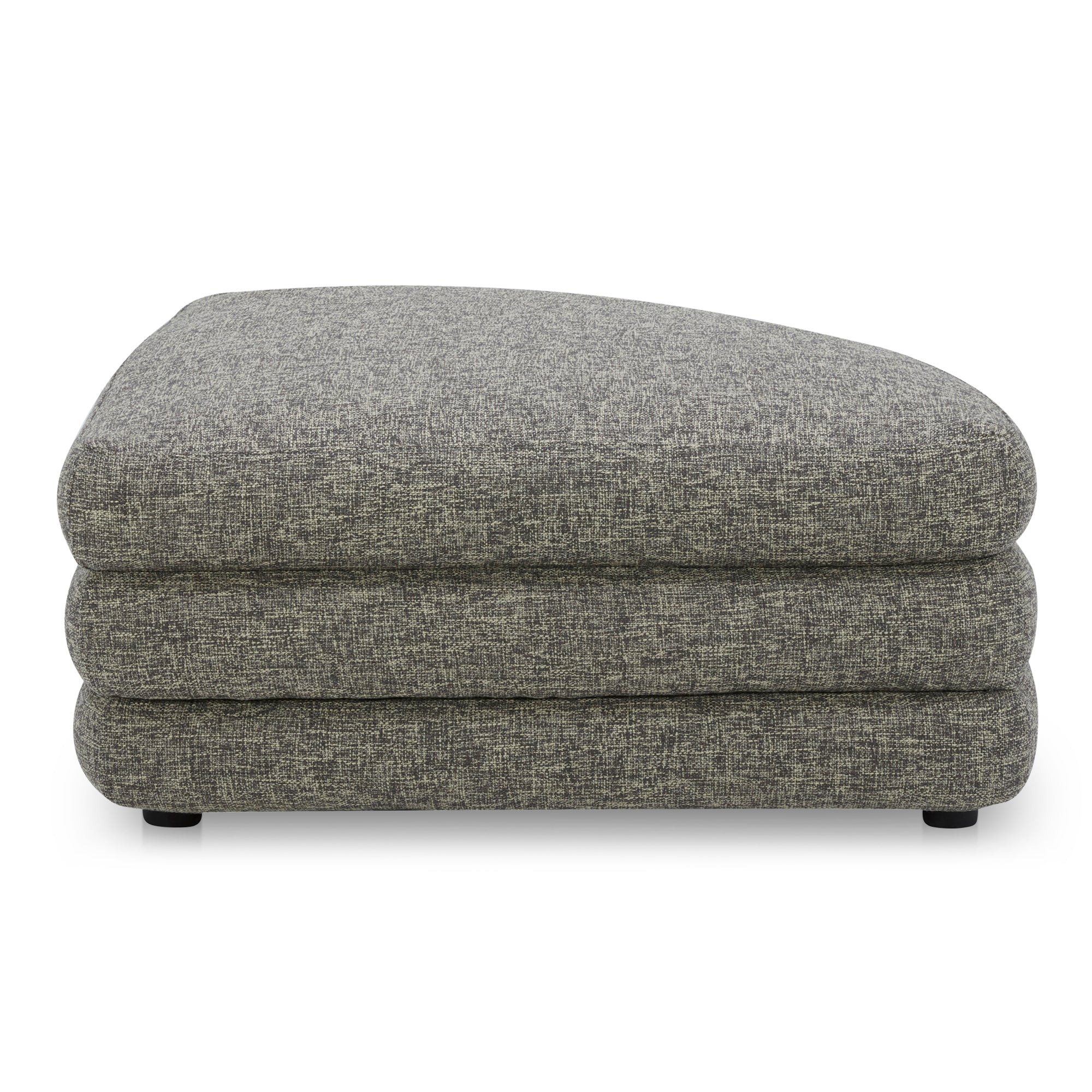 Lowtide Curved Ottoman Stone Tweed