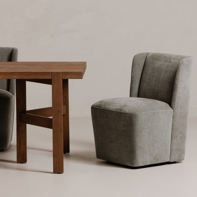 Cormac Rolling Dining Chair Slate Green by Moe's Home