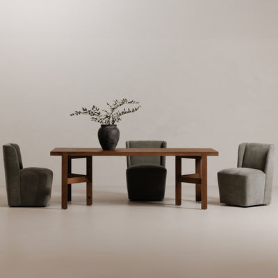 Cormac Rolling Dining Chair Slate Green by Moe's Home
