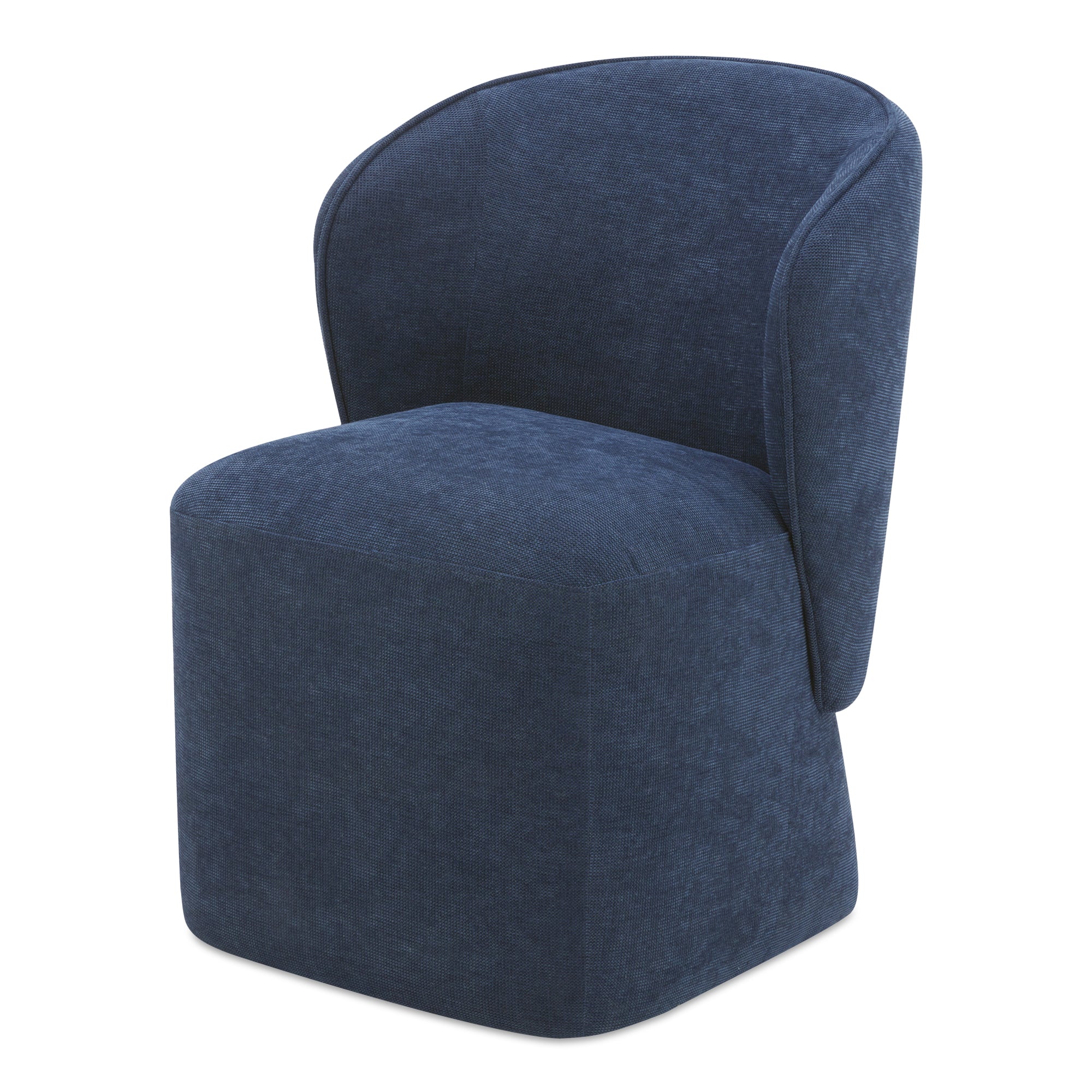 Larson Rolling Dining Chair Navy blue