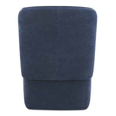 Larson Rolling Dining Chair Navy Blue by Moe's Home