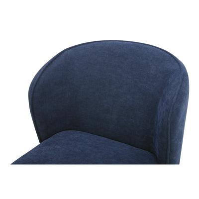 Larson Rolling Dining Chair Navy Blue by Moe's Home