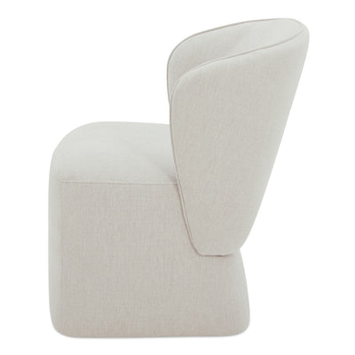 Larson Rolling Dining Chair Heather Grey by Moe's Home