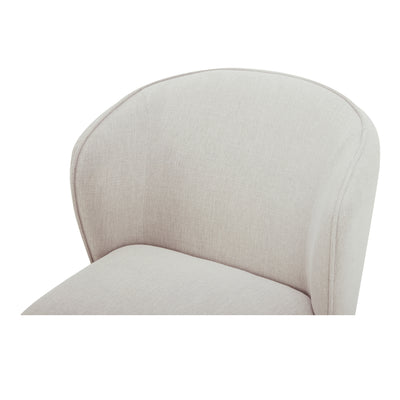 Larson Rolling Dining Chair Heather Grey by Moe's Home