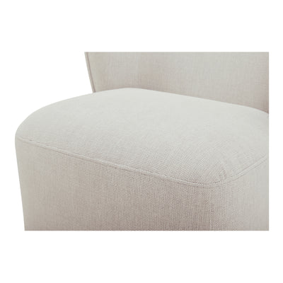 Larson Rolling Dining Chair Heather Grey by Moe's Home